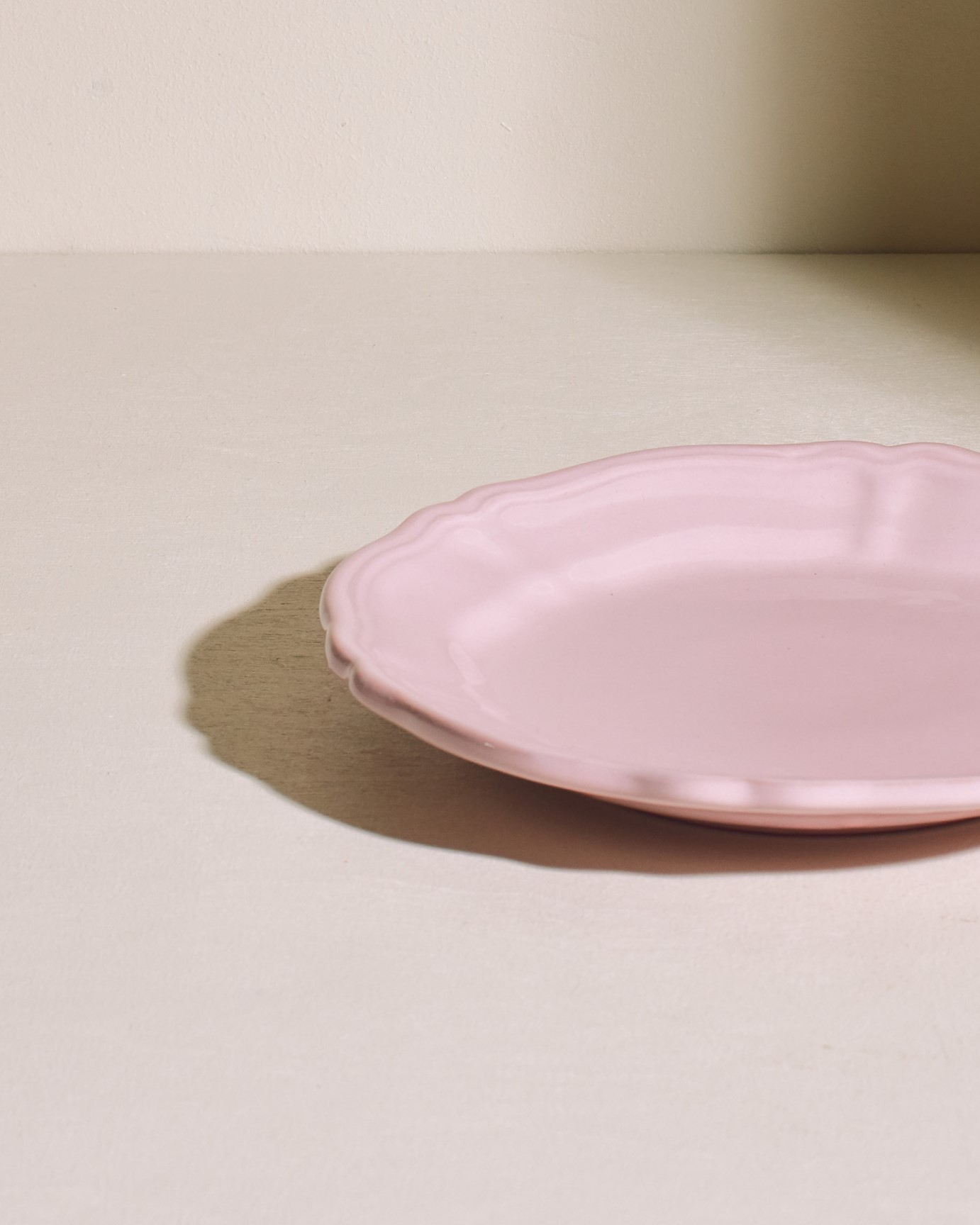 talerzyk deserowy ceramiczny różowy
