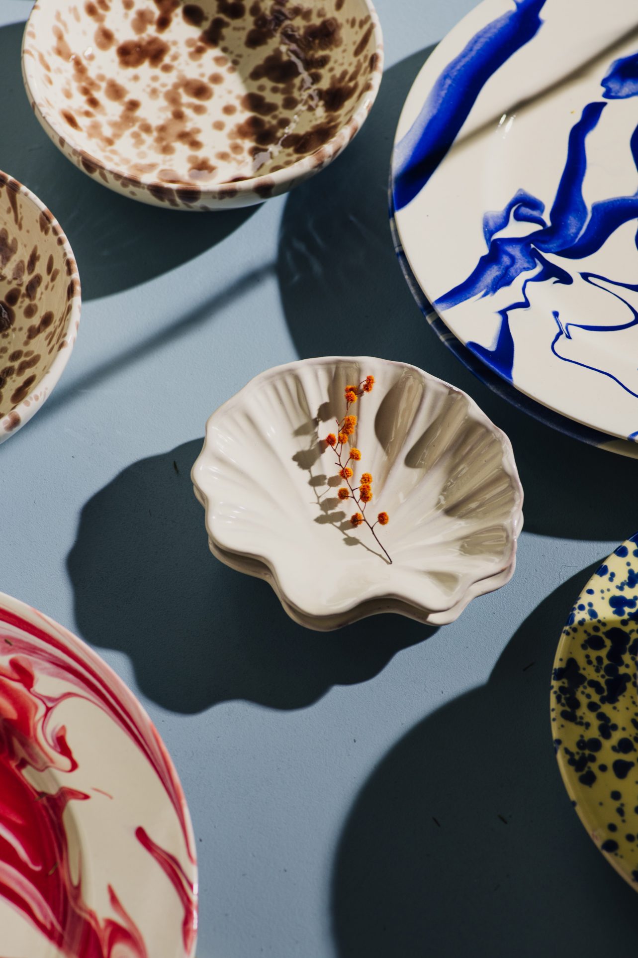muszelka talerzyk ceramiczny