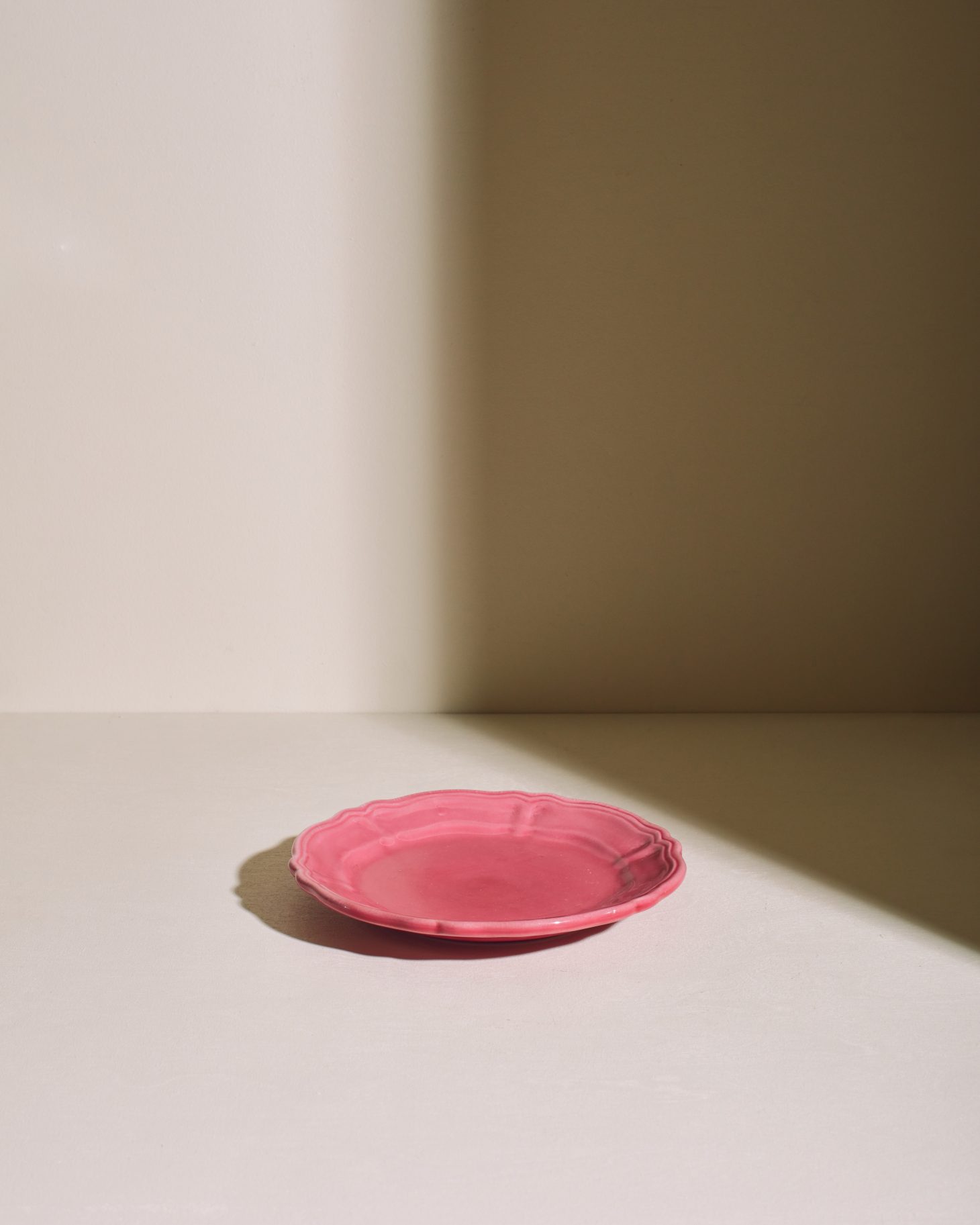 talerzyk deserowy różowy ceramiczny