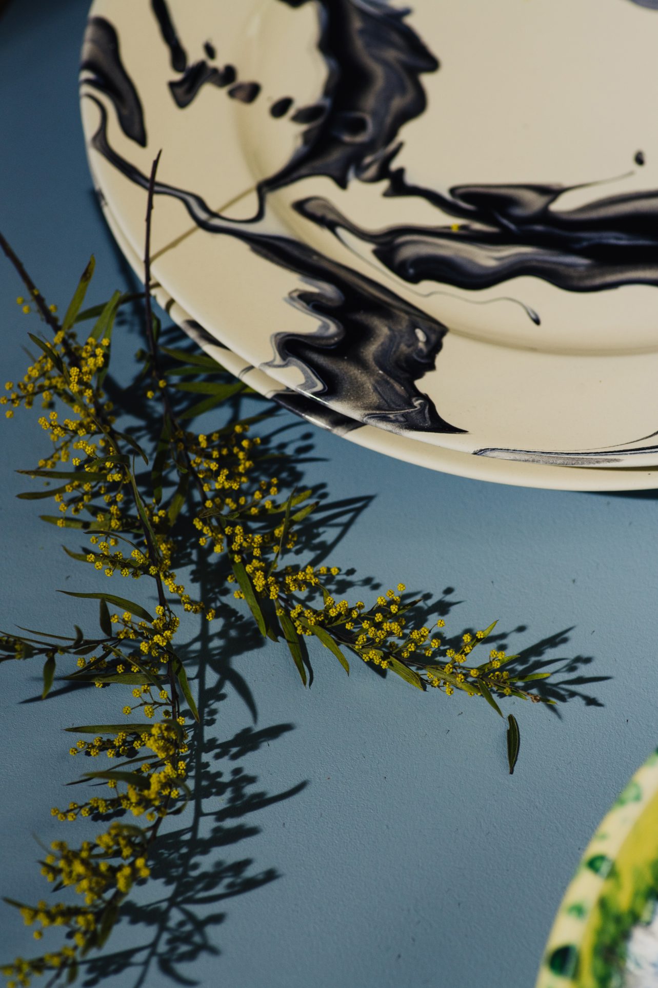 talerz porcelanowy grafitowy